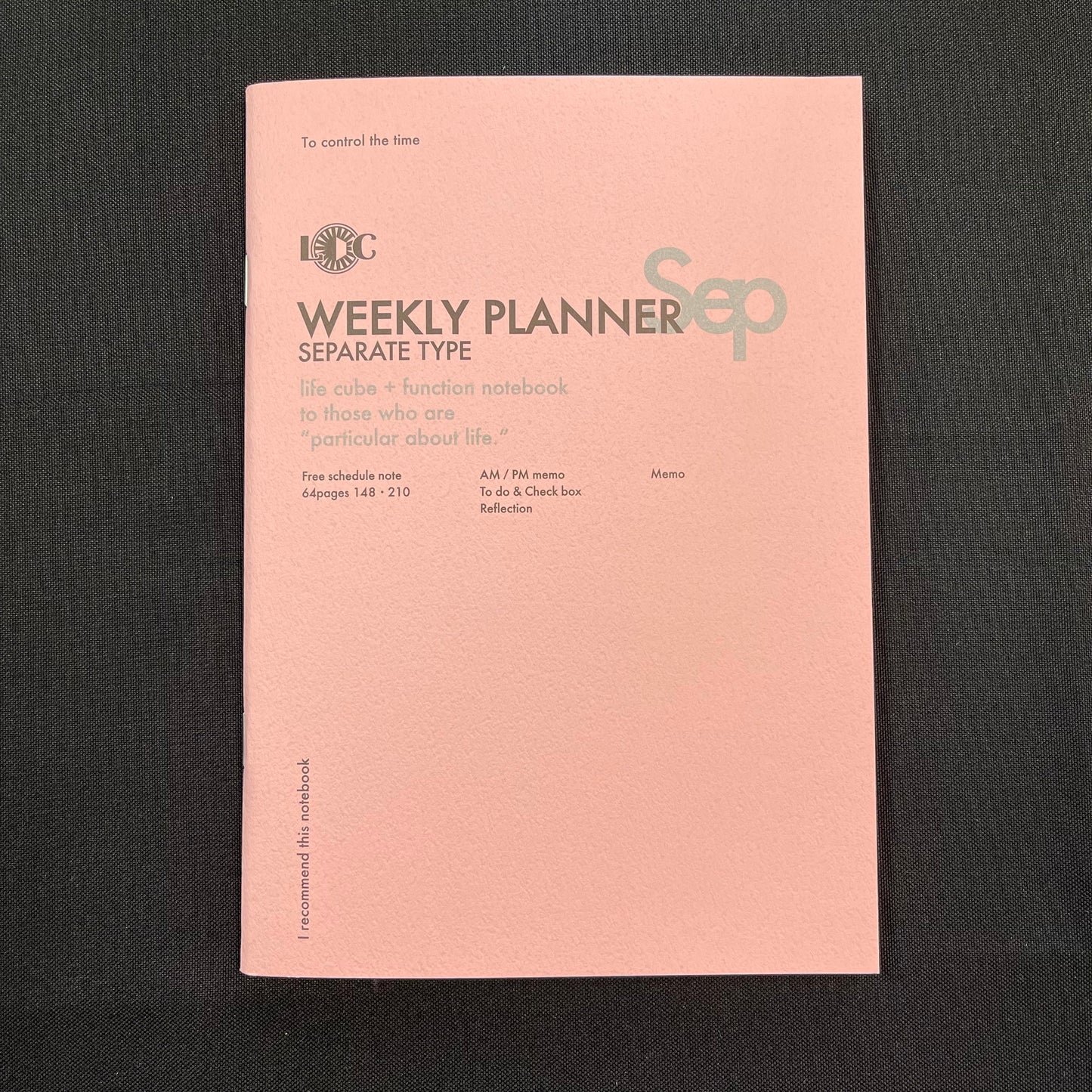 Luddite Function Notebook - Undated Weekly Planner (Pink)