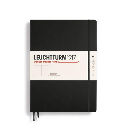 Leuchtturm1917 Master Classic A4+ Hardcover Plain Notebook - Black