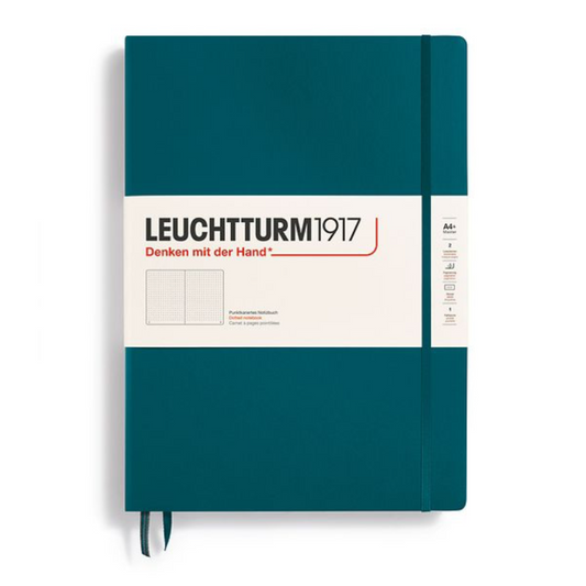 Leuchtturm1917 Master Classic A4+ Hardcover Dotted Notebook - Pacific Green (Discontinued)