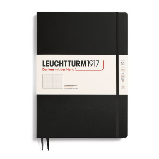 Leuchtturm1917 Master Slim A4+ Hardcover Plain Notebook - Black