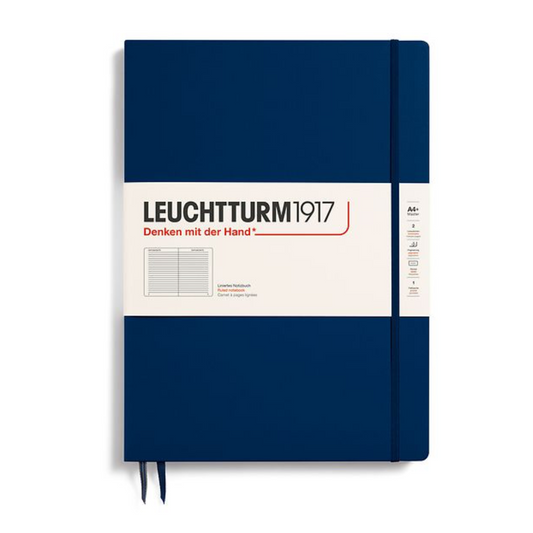 Leuchtturm1917 Master Slim A4+ Hardcover Ruled Notebook - Navy