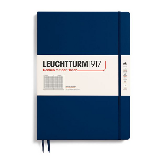 Leuchtturm1917 Master Slim A4+ Hardcover Squared Notebook - Navy