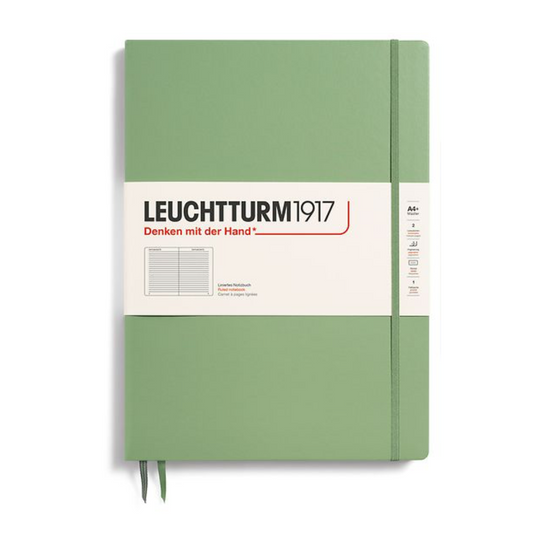 Leuchtturm1917 Master Slim A4+ Hardcover Ruled Notebook - Sage