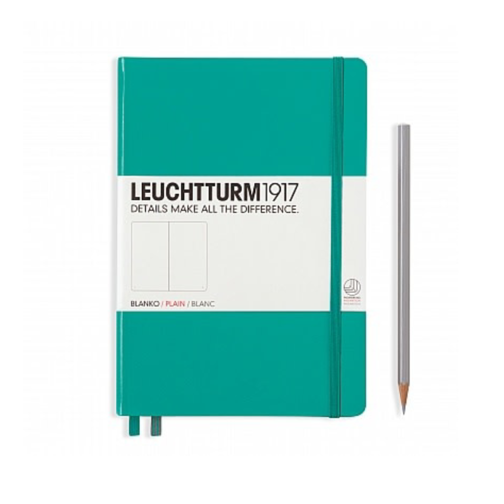 Leuchtturm1917 A5 Medium Hardcover Plain Notebook - Emerald (Discontinued)