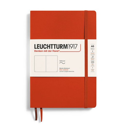 Leuchtturm1917 A5 Medium Softcover Plain Notebook - Fox Red