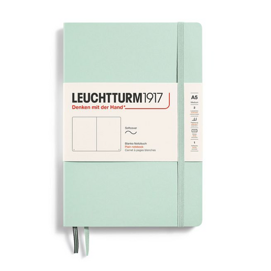 Leuchtturm1917 A5 Medium Softcover Plain Notebook - Mint Green