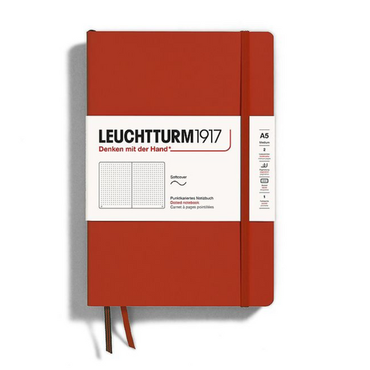 Leuchtturm1917 A5 Medium Softcover Dotted Notebook - Fox Red