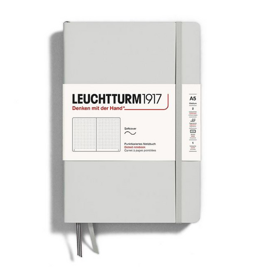 Leuchtturm1917 A5 Medium Softcover Dotted Notebook - Light Grey (Discontinued)