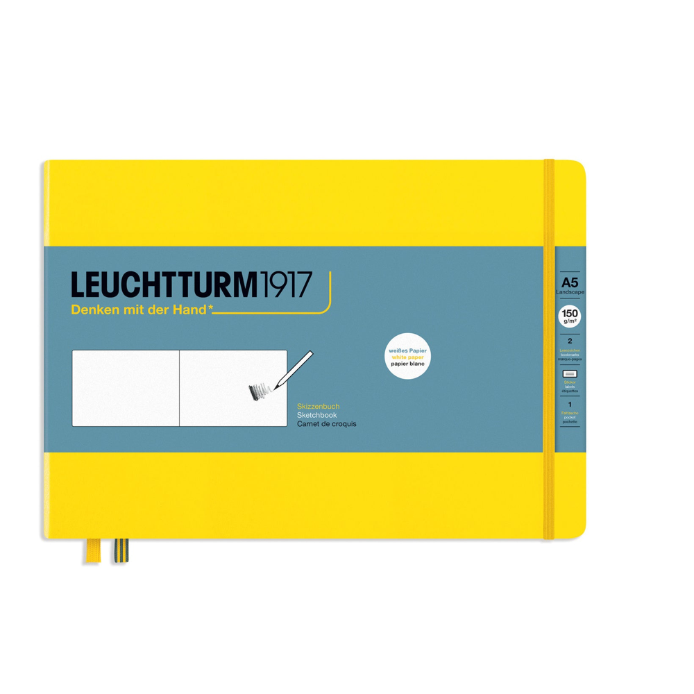 Leuchtturm1917 Sketchbook A5 Medium Landscape Hardcover - Lemon