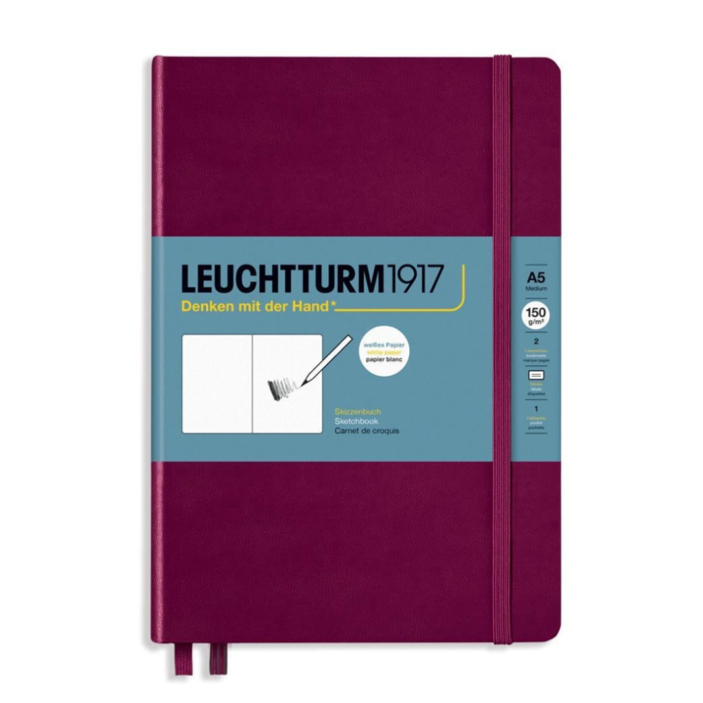 Leuchtturm1917 Sketchbook A5 Medium Hardcover - Port Red (Discontinued)