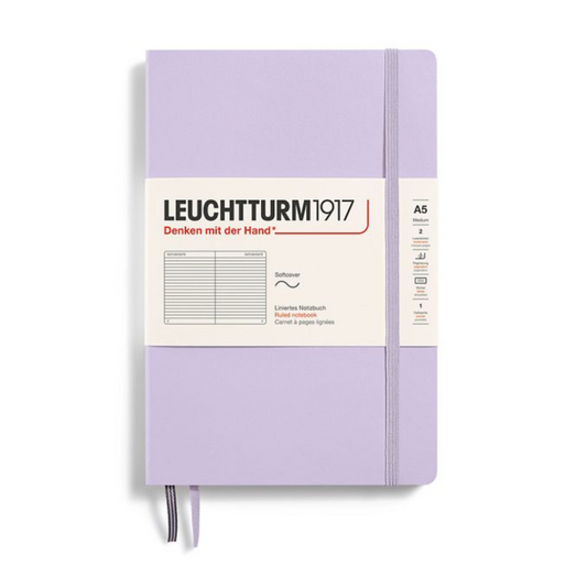 Leuchtturm1917 A5 Medium Softcover Ruled Notebook - Lilac