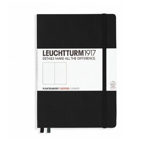 Leuchtturm1917 A5 Medium Hardcover Dotted Notebook - Black