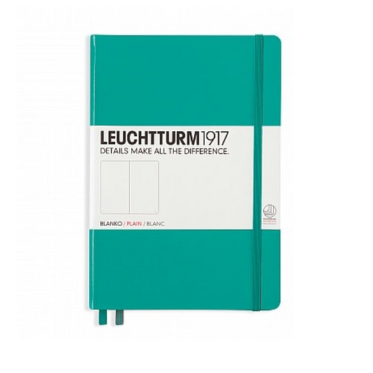 Leuchtturm1917 A5 Medium Hardcover Plain Notebook - Emerald (Discontinued)