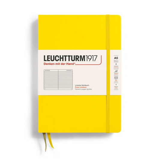 Leuchtturm1917 A5 Medium Hardcover Ruled Notebook - Lemon