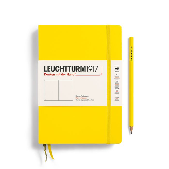 Leuchtturm1917 A5 Medium Hardcover Plain Notebook - Lemon