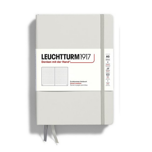 Leuchtturm1917 A5 Medium Hardcover Dotted Notebook - Light Grey (Discontinued)