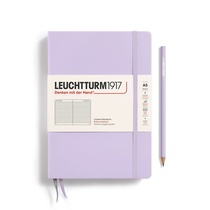 Leuchtturm1917 A5 Medium Hardcover Ruled Notebook - Lilac