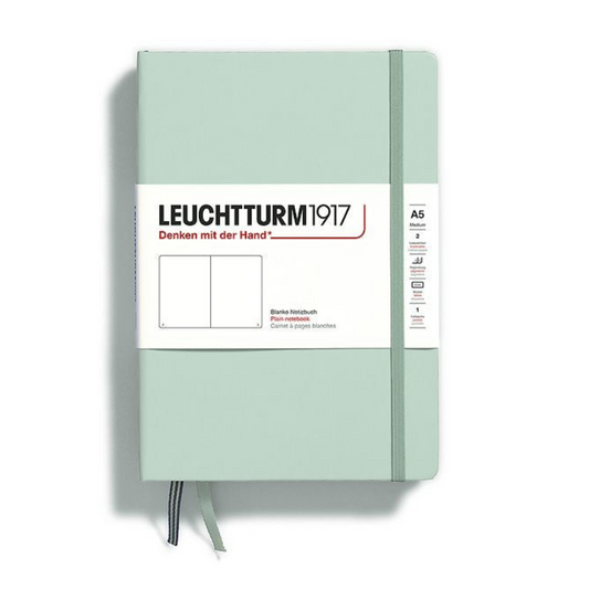 Leuchtturm1917 A5 Medium Hardcover Plain Notebook - Mint Green