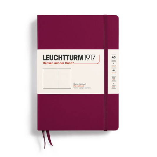 Leuchtturm1917 A5 Medium Hardcover Plain Notebook - Port Red