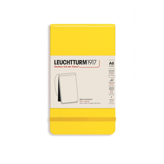 Leuchtturm1917 A6 Pocket Hardcover Plain Notepad - Lemon (Discontinued)