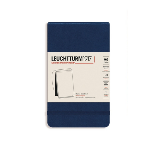 Leuchtturm1917 A6 Pocket Hardcover Plain Notepad - Navy