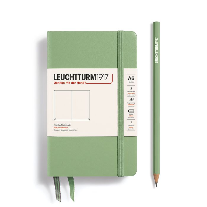 Leuchtturm1917 A6 Pocket Hardcover Plain Notebook - Sage