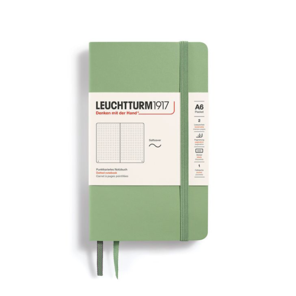 Leuchtturm1917 A6 Pocket Softcover Dotted Notebook - Sage