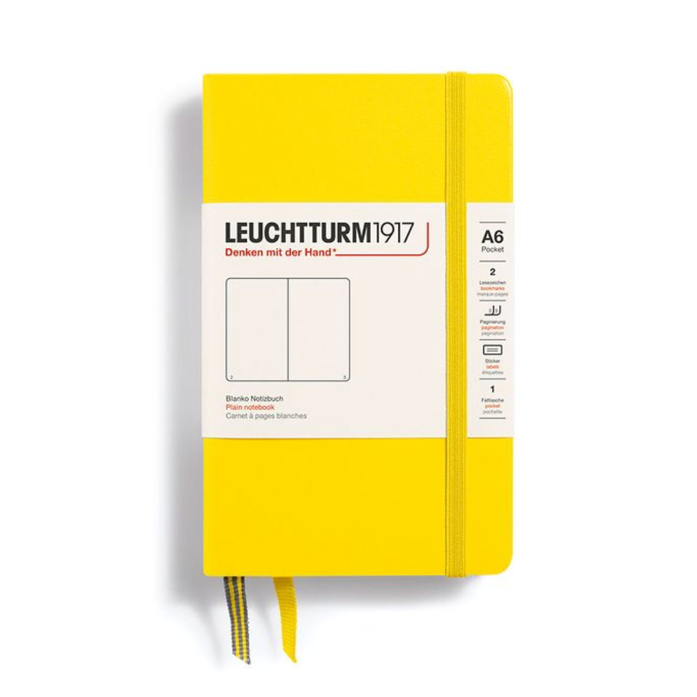 Leuchtturm1917 A6 Pocket Hardcover Plain Notebook - Lemon (Discontinued)