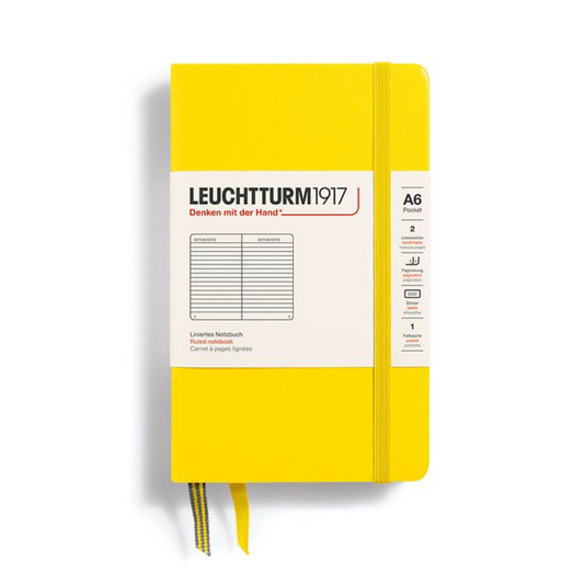 Leuchtturm1917 A6 Pocket Hardcover Ruled Notebook - Lemon (Discontinued)