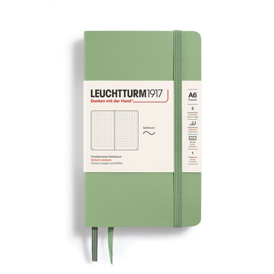 Leuchtturm1917 A6 Pocket Hardcover Dotted Notebook - Sage