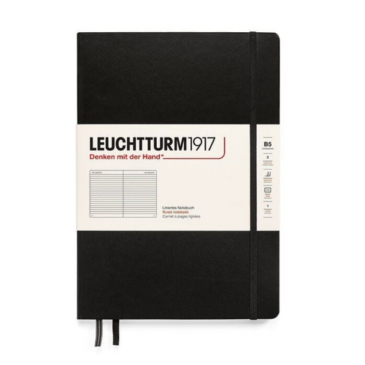 Leuchtturm1917 Composition B5 Hardcover Squared Notebook - Black