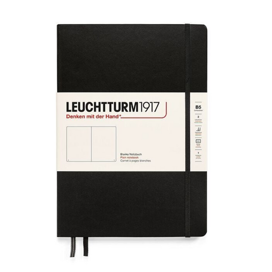 Leuchtturm1917 Composition B5 Hardcover Plain Notebook - Black