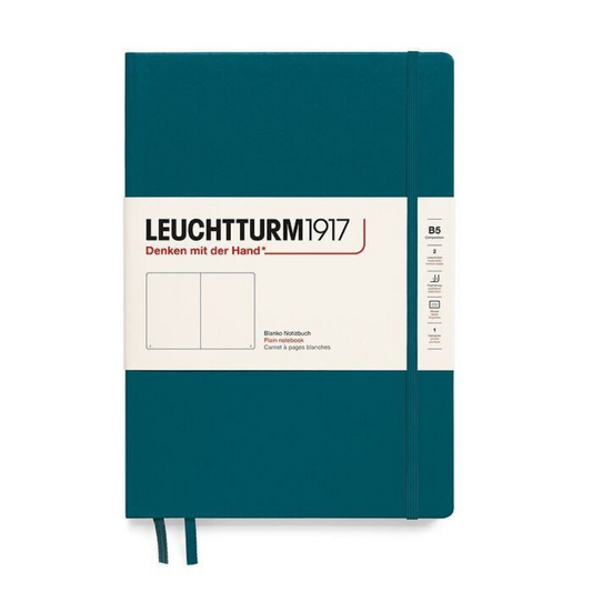 Leuchtturm1917 Composition B5 Hardcover Plain Notebook - Pacific Green (Discontinued)