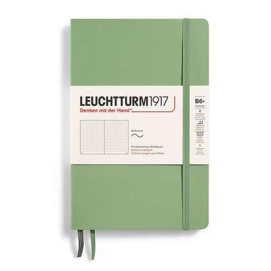 Leuchtturm1917 B6+ Paperback Softcover Dotted Notebook - Sage