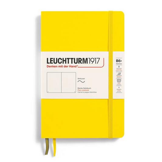 Leuchtturm1917 B6+ Paperback Softcover Plain Notebook - Lemon (Discontinued)