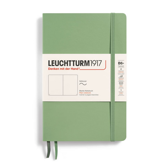 Leuchtturm1917 B6+ Paperback Softcover Plain Notebook - Sage