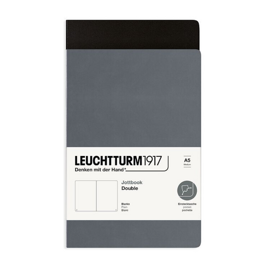 Leuchtturm1917 Jottbook A5 Medium Flexcover Plain Notebook Set - Anthracite & Black (Discontinued)