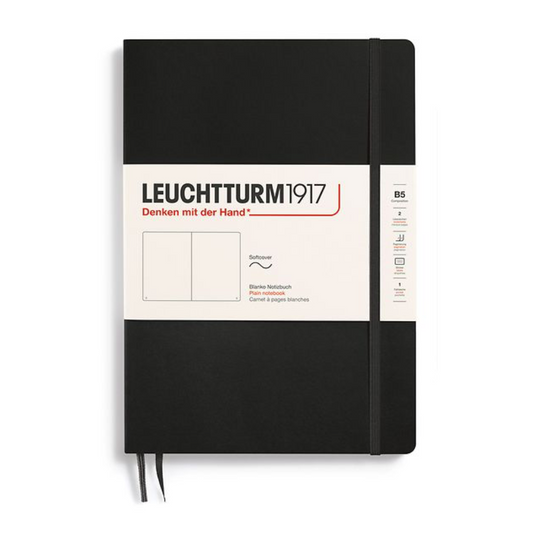 Leuchtturm1917 Composition B5 Softcover Plain Notebook - Black