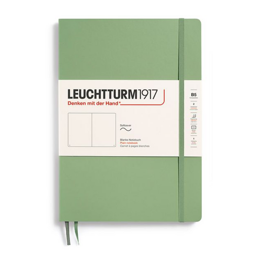 Leuchtturm1917 Composition B5 Softcover Plain Notebook - Sage