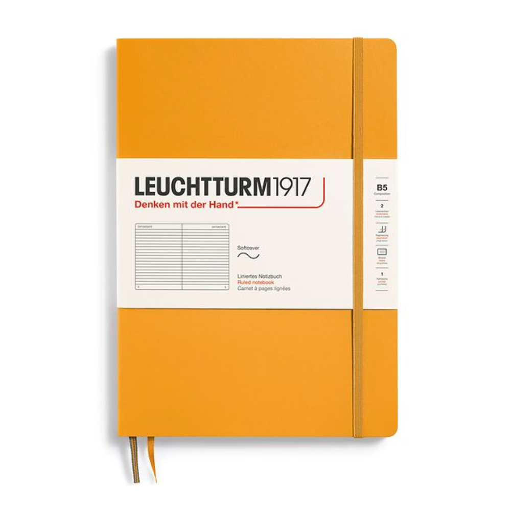 Leuchtturm1917 Composition B5 Softcover Ruled Notebook - Rising Sun