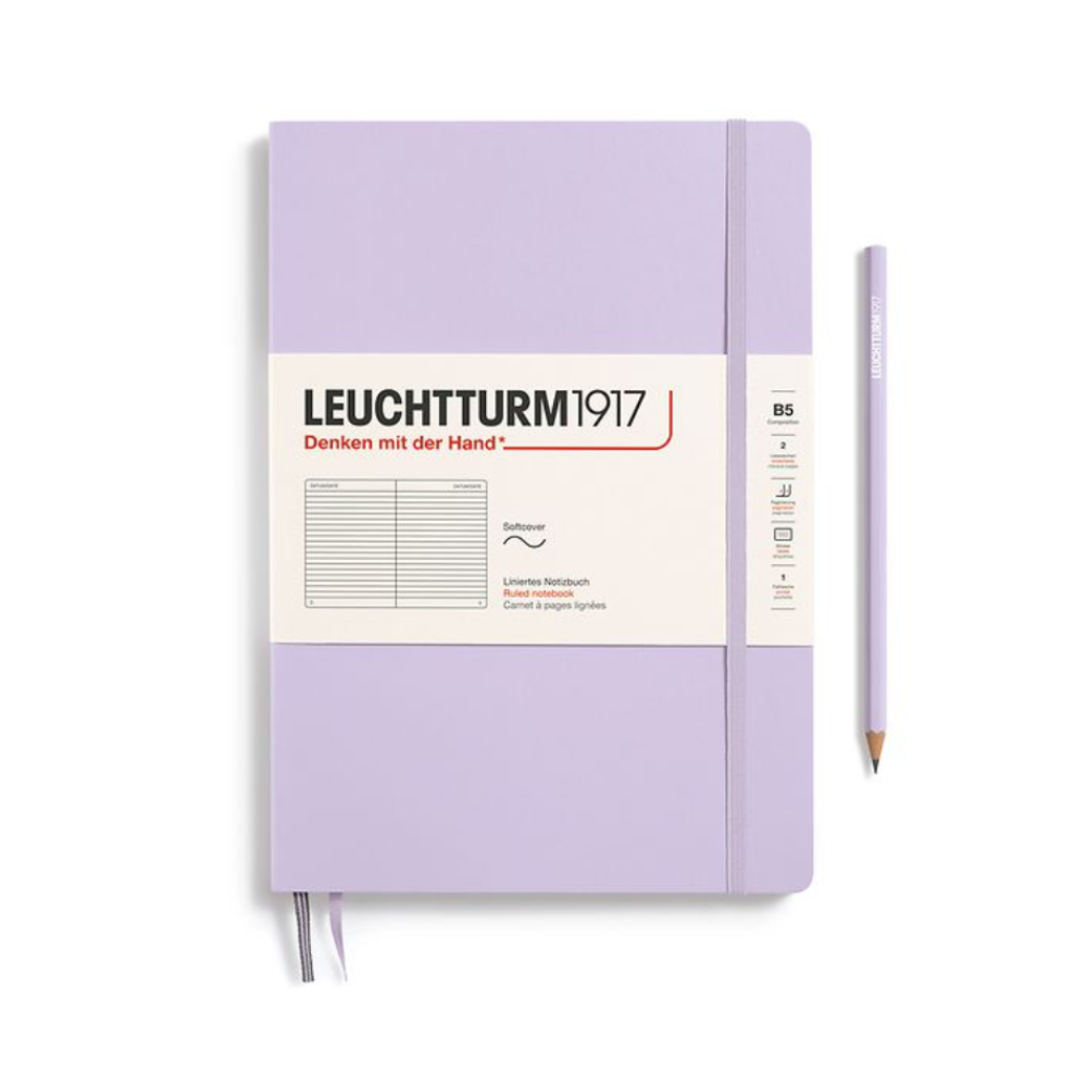 Leuchtturm1917 Composition B5 Softcover Ruled Notebook - Lilac