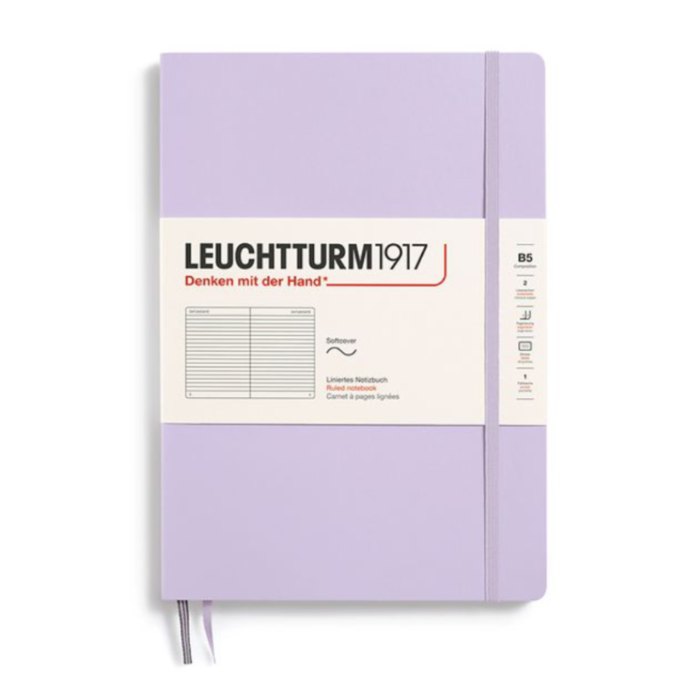 Leuchtturm1917 Composition B5 Softcover Ruled Notebook - Lilac