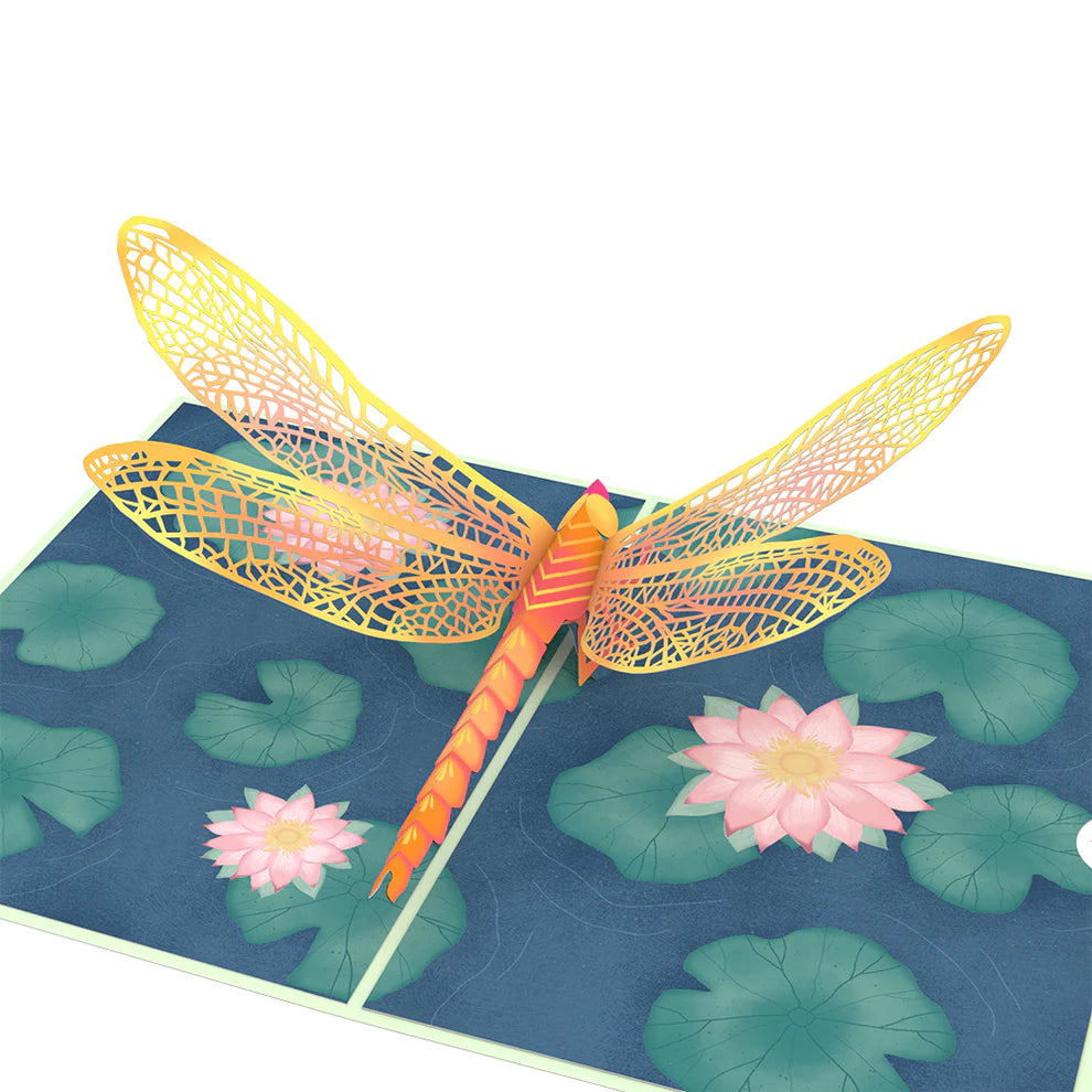 Lovepop Pop-Card - Dragonfly on Water Lily