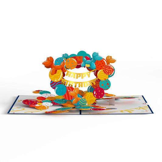 Lovepop Pop-Up Card - Happy Birthday Banner and Balloons