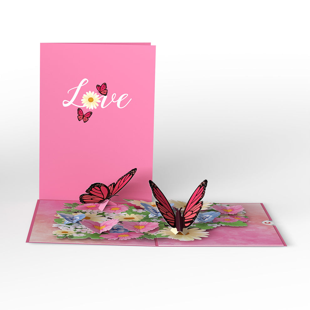 Lovepop Pop-Up Card - Floral Garden Butterflies