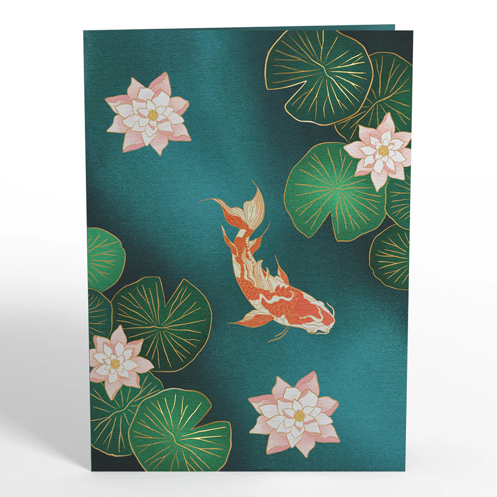 Lovepop Pop-Up Card - Koi Fish and Lotus Pond