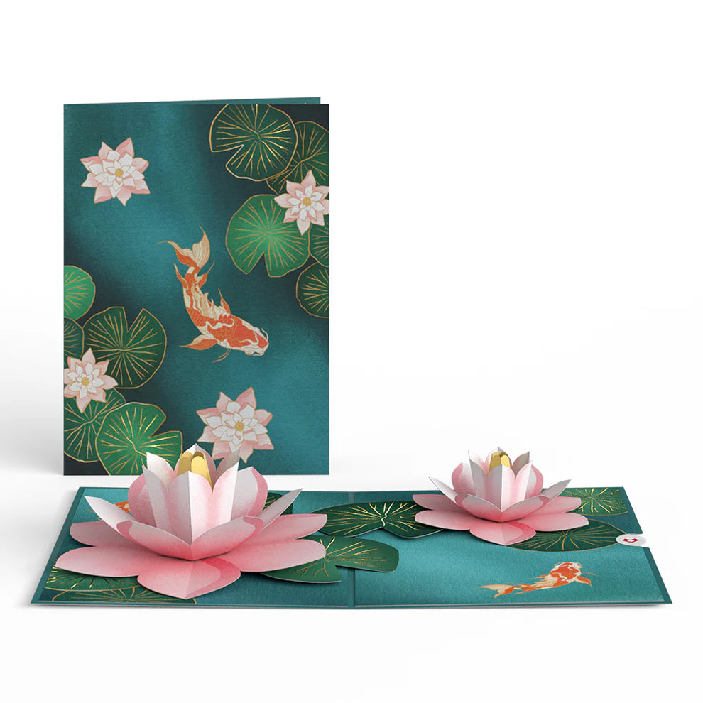 Lovepop Pop-Up Card - Koi Fish and Lotus Pond