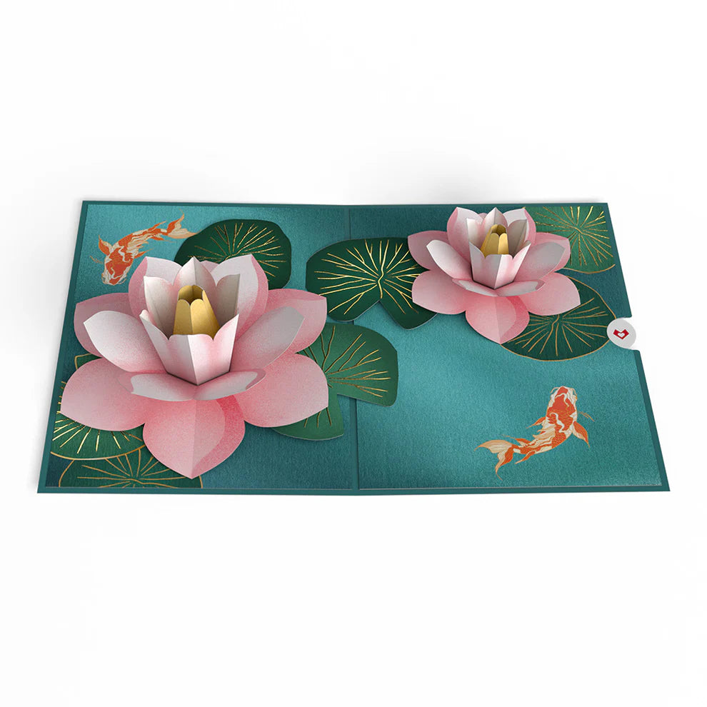 Lovepop Pop-Up Card - Koi Fish and Lotus Pond