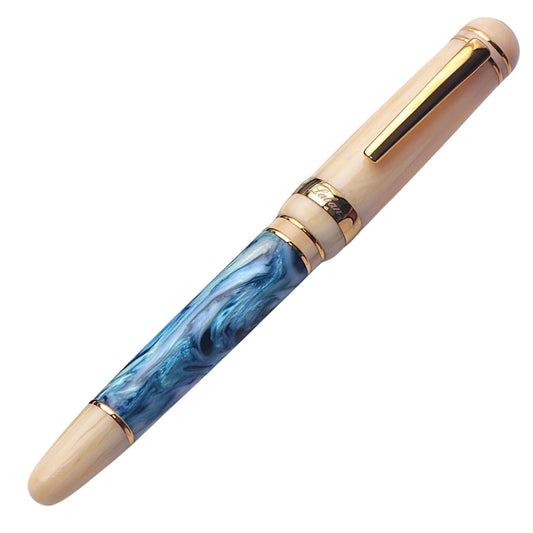 Laban 325 Fountain Pen - Teal Abalone in Cream (Jonathon Brooks Special Edition)