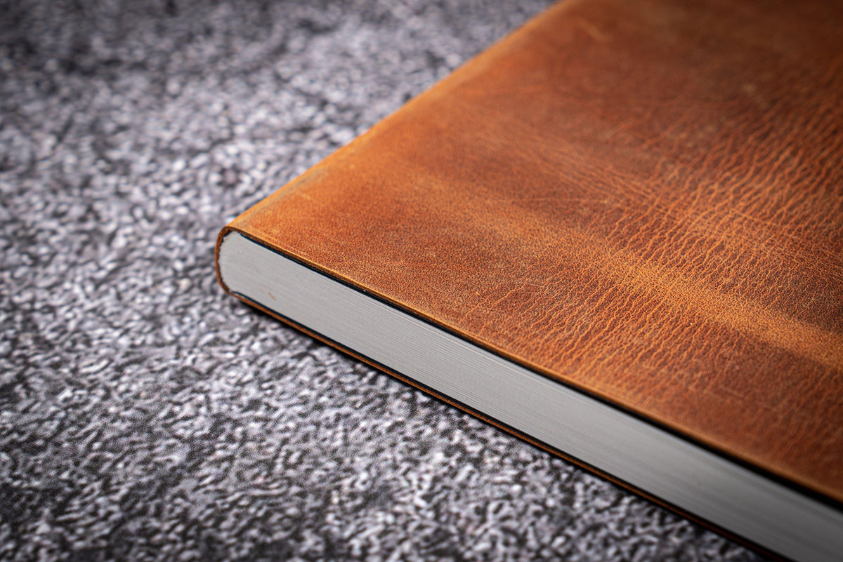 Galen Leather A5 Notebook - Crazy Horse Brown (Tomoe River Paper)